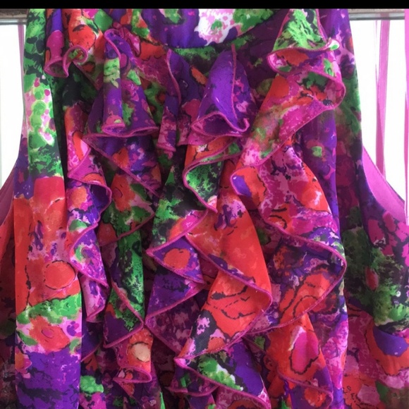NWT - Ruffled Multi Color Dress - Picture 6 of 7